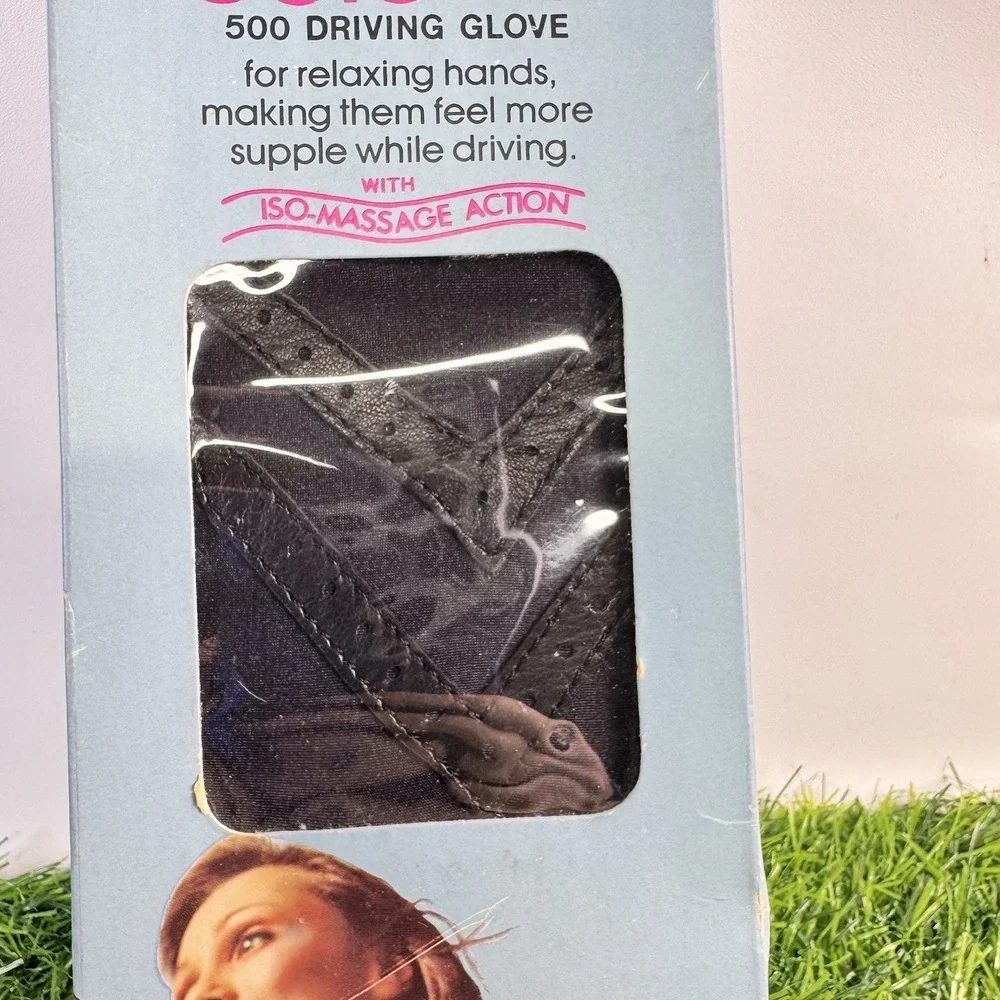 Vintage Aris Isotoner 500 Gloves Women's One Size Driving Gloves BLACK 23092